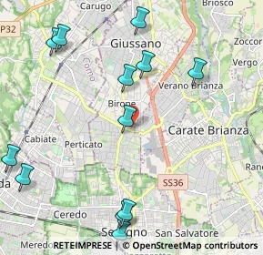 Mappa Via Pola - Località Paina, 20833 Giussano MB, Italia (2.59667)