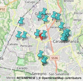Mappa Via Pola - Località Paina, 20833 Giussano MB, Italia (1.885)