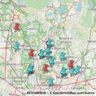 Mappa Via Pola - Località Paina, 20833 Giussano MB, Italia (9.1035)
