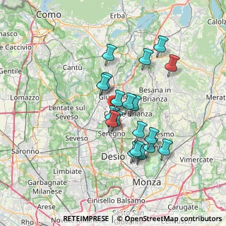 Mappa Via Pola - Località Paina, 20833 Giussano MB, Italia (5.92)