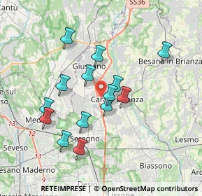 Mappa Via F. Petrarca, 20843 Verano Brianza MB, Italia (3.21571)