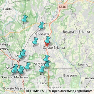 Mappa Via F. Petrarca, 20843 Verano Brianza MB, Italia (5.08)