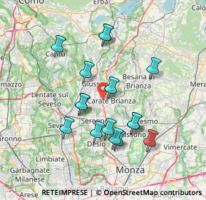 Mappa Via F. Petrarca, 20843 Verano Brianza MB, Italia (6.68688)