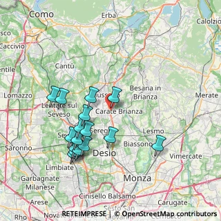 Mappa Via F. Petrarca, 20843 Verano Brianza MB, Italia (7.56)