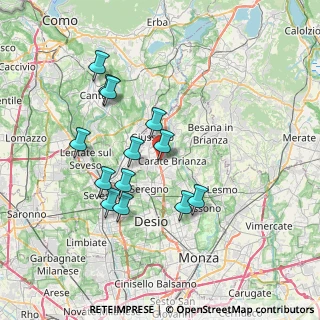 Mappa Via F. Petrarca, 20843 Verano Brianza MB, Italia (6.70923)