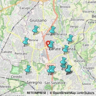 Mappa Via F. Petrarca, 20843 Verano Brianza MB, Italia (2.11429)