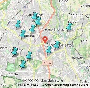 Mappa Via F. Petrarca, 20843 Verano Brianza MB, Italia (2.07462)