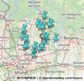 Mappa 23875 Osnago LC, Italia (10.2225)