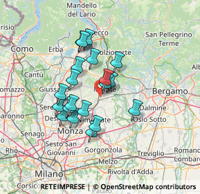 Mappa 23875 Osnago LC, Italia (10.8865)