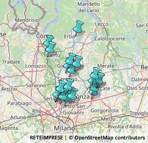 Mappa SP6, 20841 Carate Brianza MB, Italia (10.8555)