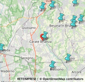 Mappa Via S. Michele Al Carso, 20841 Carate Brianza MB, Italia (6.13385)