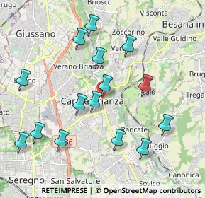 Mappa SP6, 20841 Carate Brianza MB, Italia (2.06333)