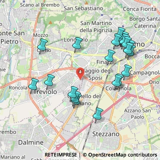 Mappa Via Luigi Galvani, 24048 Treviolo BG, Italia (2.254)
