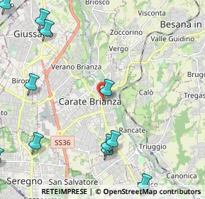Mappa Via Monte Grappa, 20841 Carate Brianza MB, Italia (3.00727)