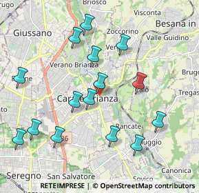 Mappa Via Monte Grappa, 20841 Carate Brianza MB, Italia (2.082)