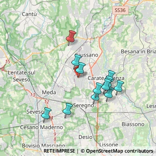 Mappa Via Monte Grappa, 20833 Giussano MB, Italia (3.38333)