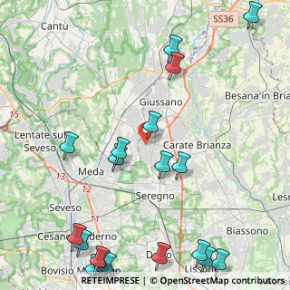 Mappa Via Monte Grappa, 20833 Giussano MB, Italia (6.149)
