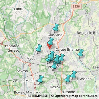 Mappa Via Monte Grappa, 20833 Giussano MB, Italia (3.58929)