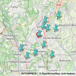 Mappa Via Monte Grappa, 20833 Giussano MB, Italia (3.70818)