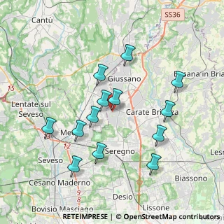 Mappa Via Monte Grappa, 20833 Giussano MB, Italia (3.78)