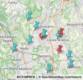 Mappa Via Alessandro Manzoni, 20831 Giussano MB, Italia (3.82417)