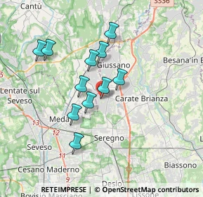 Mappa Via Alessandro Manzoni, 20831 Giussano MB, Italia (2.96909)