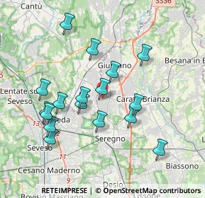 Mappa Via Alessandro Manzoni, 20831 Giussano MB, Italia (3.61882)