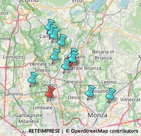 Mappa Via Alessandro Manzoni, 20831 Giussano MB, Italia (6.1275)