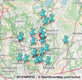 Mappa Via Pietro Verri, 20841 Carate Brianza MB, Italia (6.717)