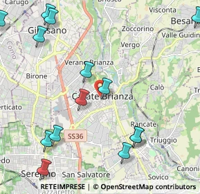 Mappa Via Pietro Verri, 20841 Carate Brianza MB, Italia (2.725)