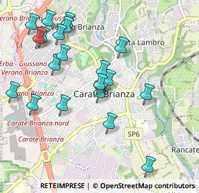 Mappa Via Pietro Verri, 20841 Carate Brianza MB, Italia (1.066)