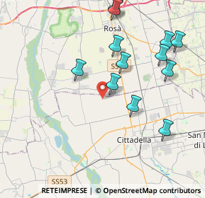 Mappa Via Santa Rita da Cascia, 35013 Cittadella PD, Italia (4.20083)