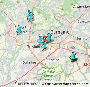 Mappa Via Fratelli Bandiera, 24048 Treviolo BG, Italia (3.78833)