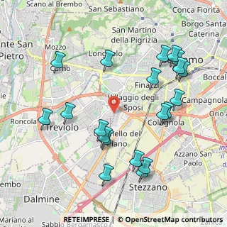 Mappa Via Fratelli Bandiera, 24048 Treviolo BG, Italia (2.231)