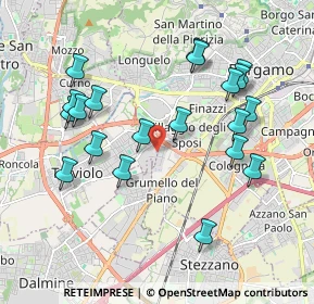 Mappa Via Fratelli Bandiera, 24048 Treviolo BG, Italia (1.987)