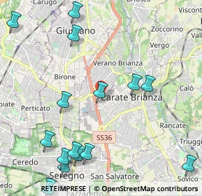 Mappa Via F. Petrarca, 20050 Verano Brianza MB, Italia (2.73067)