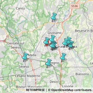 Mappa Via Toscanini Arturo, 22066 Mariano Comense CO, Italia (2.90154)