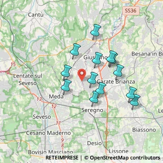 Mappa Via Toscanini Arturo, 22066 Mariano Comense CO, Italia (3.18)