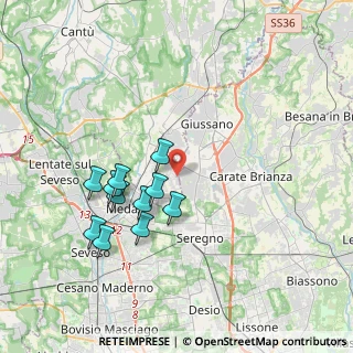 Mappa Via Toscanini Arturo, 22066 Mariano Comense CO, Italia (3.46636)