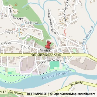 Mappa Via roma 1/e, 13867 Pray, Biella (Piemonte)