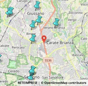 Mappa SS36 km 23, 20843 Verano Brianza MB, Italia (2.96833)