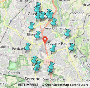 Mappa SS36 km 23, 20843 Verano Brianza MB, Italia (2.052)