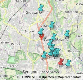 Mappa SS36 km 23, 20843 Verano Brianza MB, Italia (1.88429)