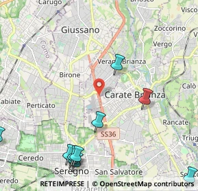 Mappa SS36 km 23, 20843 Verano Brianza MB, Italia (3.17833)