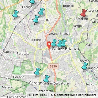 Mappa SS36 km 23, 20843 Verano Brianza MB, Italia (2.62091)