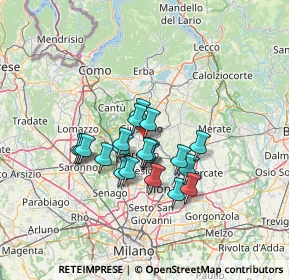 Mappa SS36 km 23, 20843 Verano Brianza MB, Italia (9.9595)