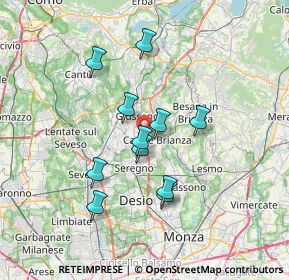 Mappa SS36 km 23, 20843 Verano Brianza MB, Italia (5.88545)