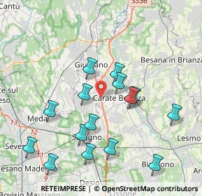 Mappa SS36 km 23, 20843 Verano Brianza MB, Italia (3.988)