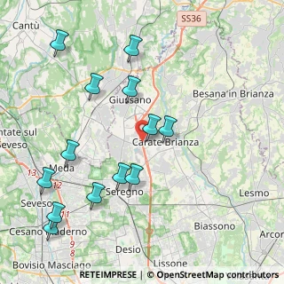 Mappa SS36 km 23, 20843 Verano Brianza MB, Italia (4.55846)