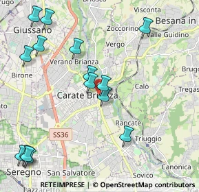 Mappa Via Enrico Toti, 20841 Carate Brianza MB, Italia (2.51867)